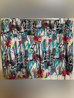 bolle Multi-Color Abstract Print Mini Skirt